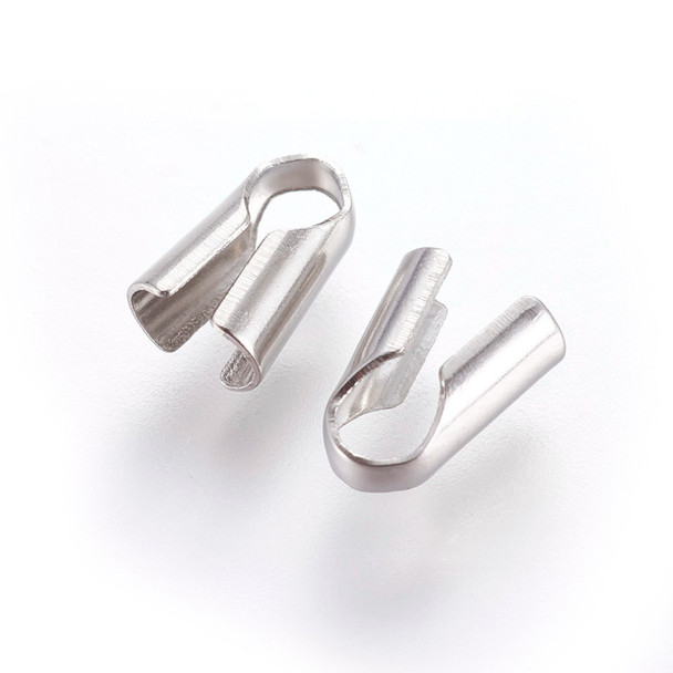 Stainless Steel, Cord Ends, 8x5mm, 3mm Inner Diameter, 30 PCS