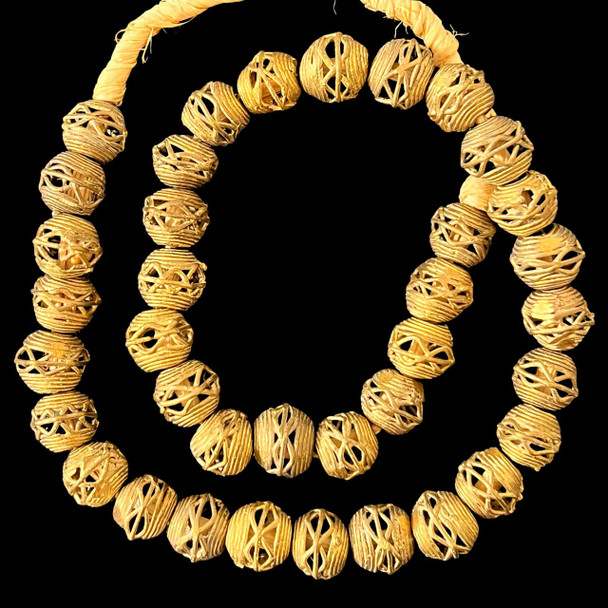 Ghana Brass, Ashanti, Round, 15mm, 20in Strand