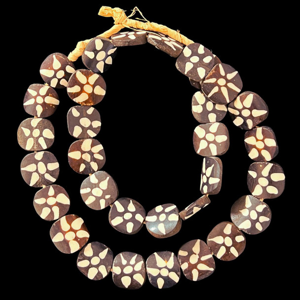 African Bone, Kenya, Disk, approx. 22mm, 26in Strand