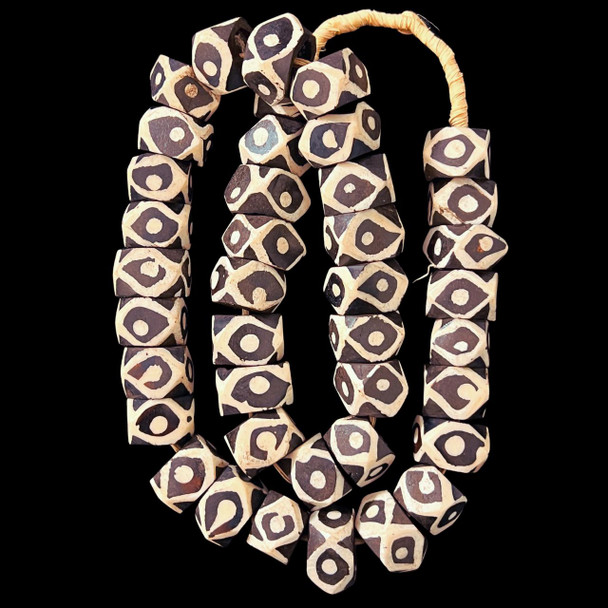 African Bone, Kenya, Faceted, 12x20mm, 22in Strand