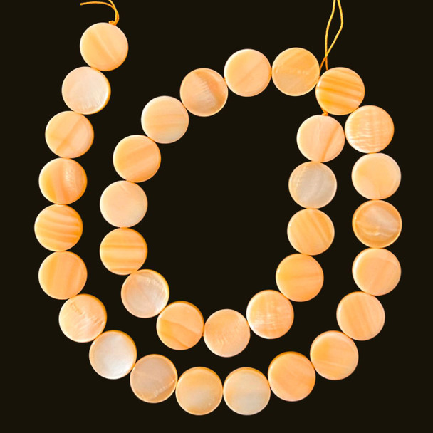 Shell, Orange, Dyed, One 12mm Strand