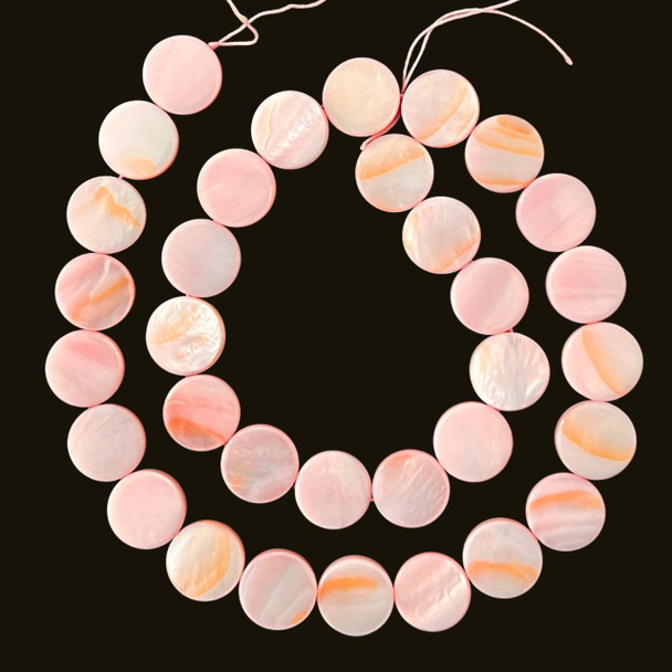 Shell, Pink, Dyed, One 12mm Strand