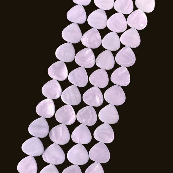 Shell, Smooth Drop, Purple, Dyed, 20mm