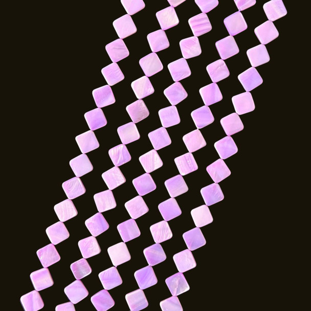 Shell, Smooth Rhombus, Purple, Dyed, 12mm