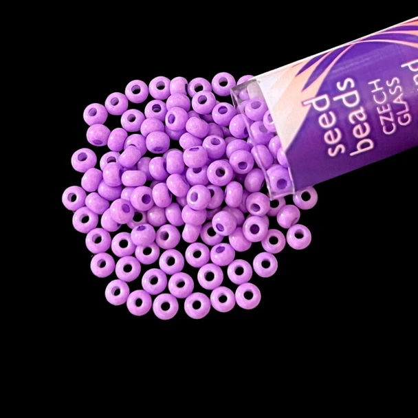 Seed Beads, 8/0 Czech, Round, Plum Opaque, 22 gram Tube