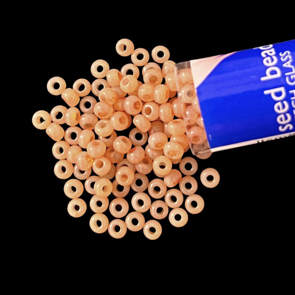 Seed Beads, 8/0 Czech, Round, Wheat Opal, 22 gram Tube