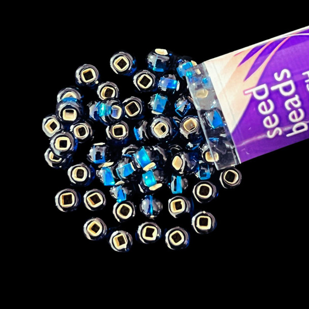 Seed Beads, 6/0 Czech, Round, Montana S/L, 20 gram Tube