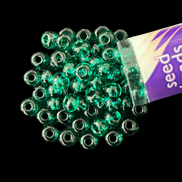 Seed Beads, Czech, Round, 6/0, Emerald, 20g Tube