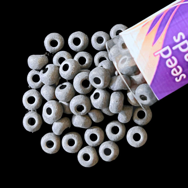 Seed Beads, Czech, Round, 6/0, Jet, Matte, 20g Tube