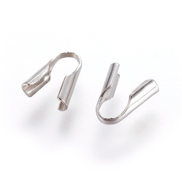 Stainless Steel, Cord Ends, 7x6mm, 2.5mm Inner Diameter, 30 PCS