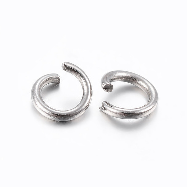 Open Jump Ring, 4mm, 22 Gauge, Stainless Steel, approx. 125 PCS