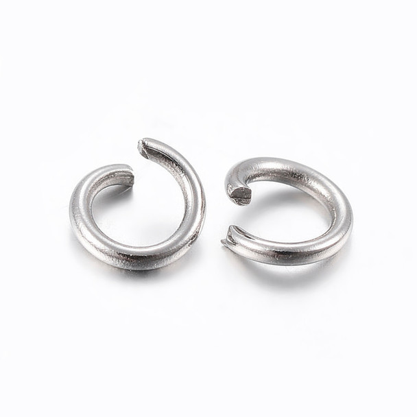 Open Jump Ring, 8mm, 20 Gauge, Stainless Steel, approx. 100 PCS
