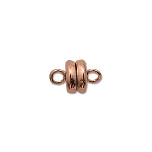 Magnetic Clasp, 6mm, Copper Plated, 12 PCS