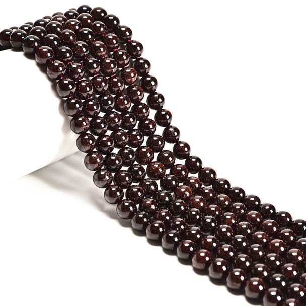 Garnet, Natural, Smooth Round 6mm