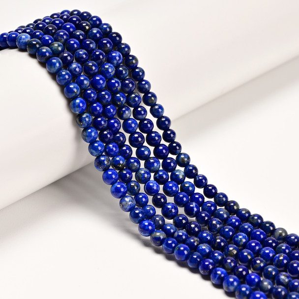 Lapis, Natural, Smooth Round 6mm