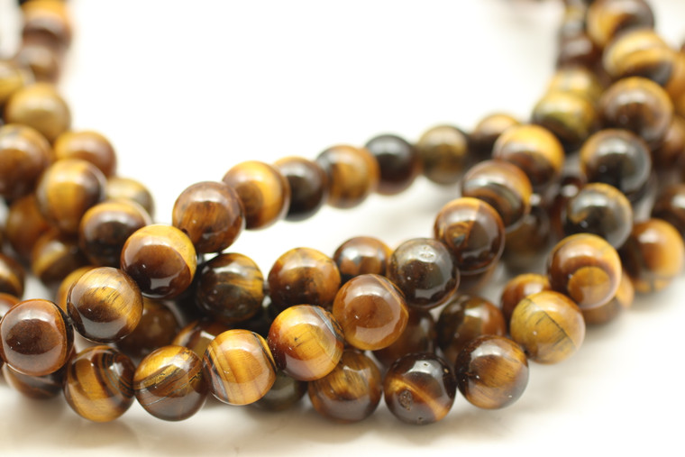 Tiger's Eye, Brown, Natural, Smooth Round