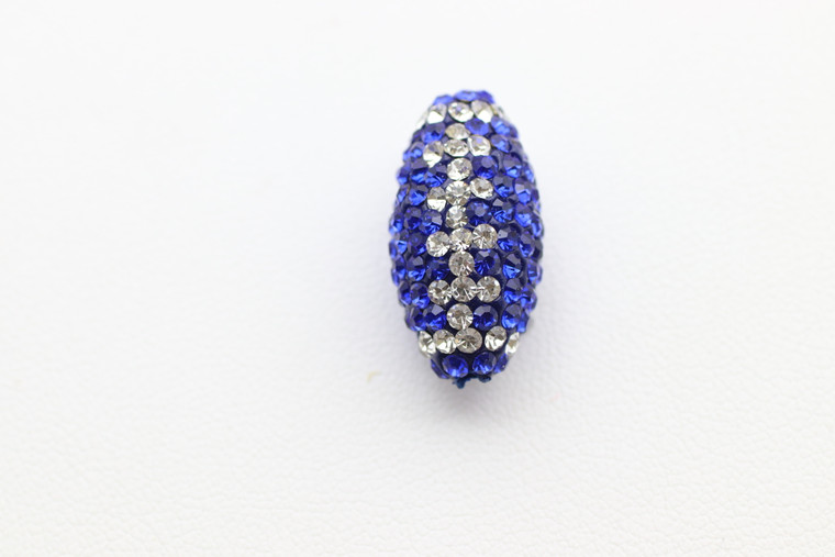Blue & Silver Crystal Football