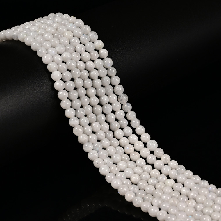 Moonstone, Natural, Smooth Round 6mm
