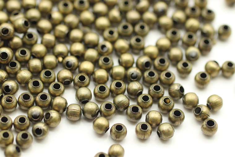 BEAD, Flat Round, Antique Bronze Plated (metal alloy), 3mm, approx 100 per bag