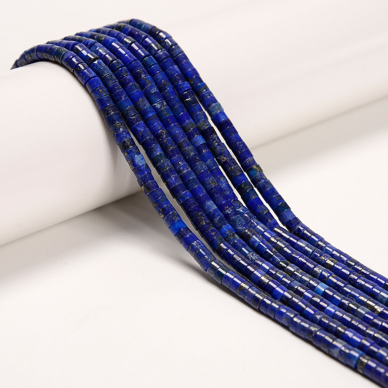 Lapis, Dyed, Heishi,  One 4x2mm Strand
