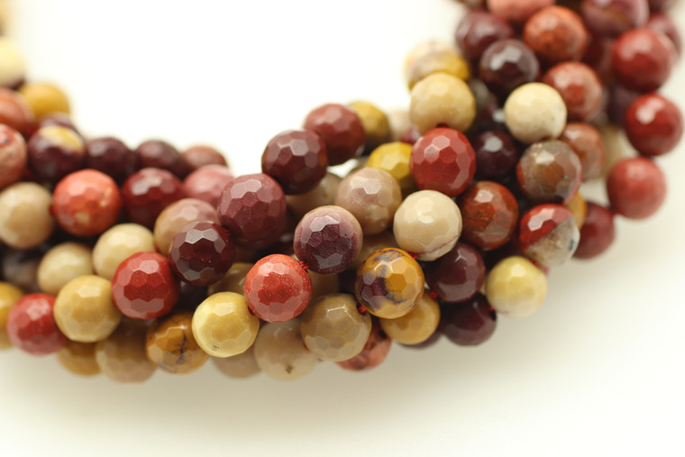 6mm, Mookaite Jasper, Natural, Faceted Round