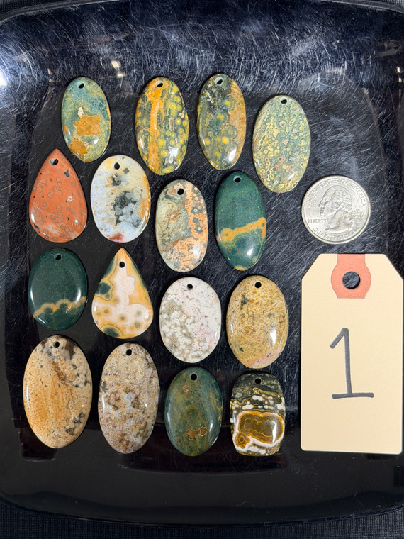 Jasper, Ocean, Pendants, Pick Lot You Like, 100 Grams
