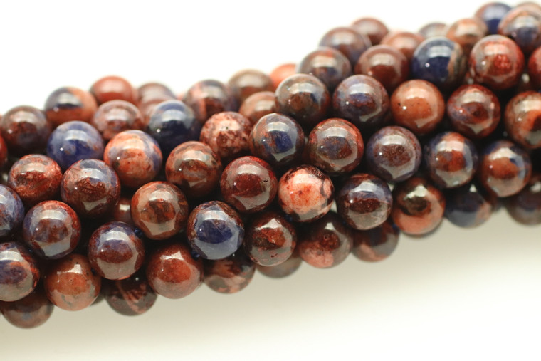Sodalite, Orange, Natural, Smooth Round Beads, 6mm