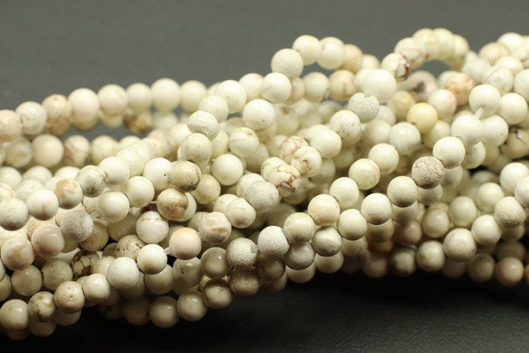 Magnesite, Natural, Smooth Round Beads, 4mm