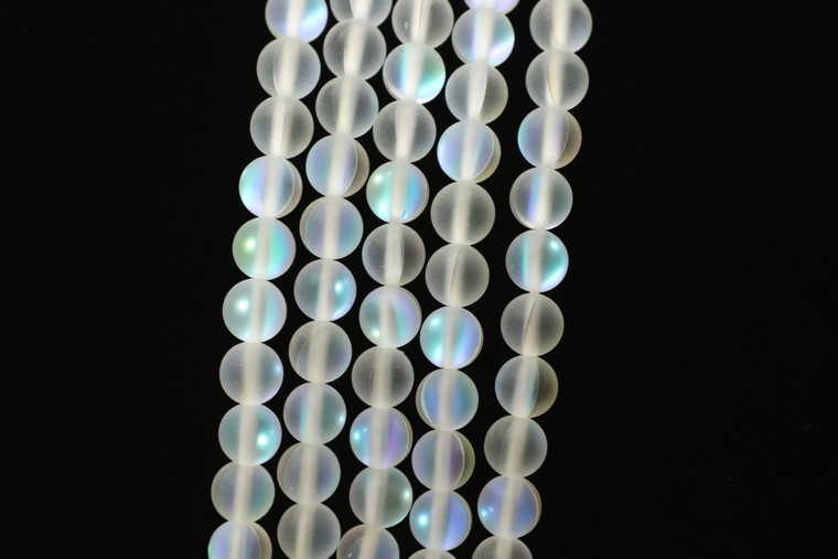 Glowing Glass, Moonstone, 6mm