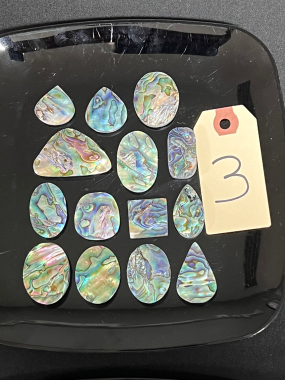 Abalone, Shell, Assortment, Cabochons, Pick Lot You Like, 100 Grams