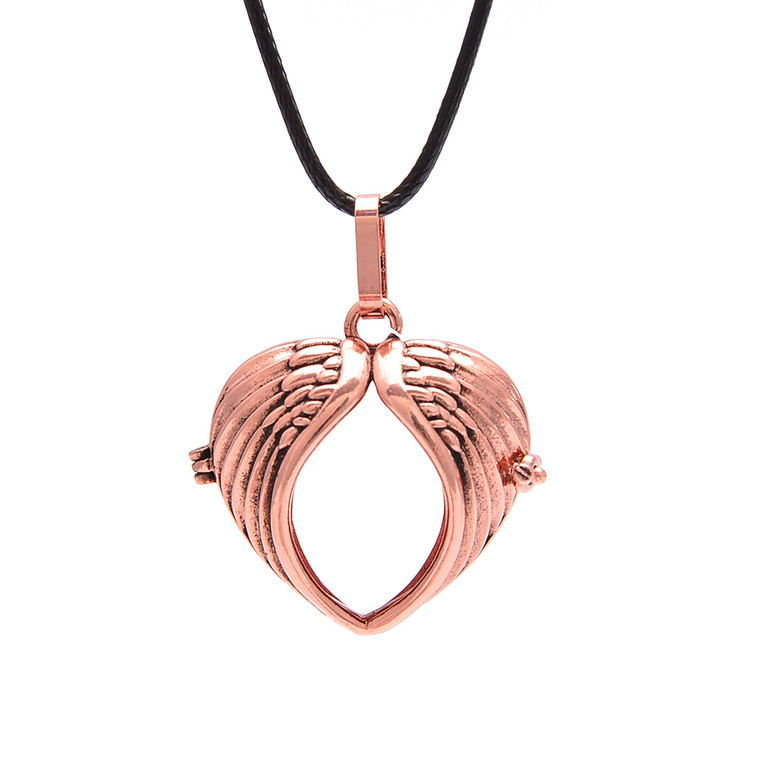 Cage, Spread Wings, Copper Plated Metal Alloy, Pendant, 32x32x16mm