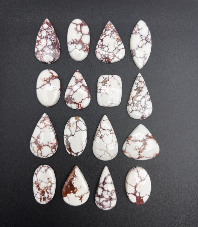 White Horse Magnesite, Cabochons, 25, 50 or 100 Gram Lot,  Assorted Shapes & Sizes