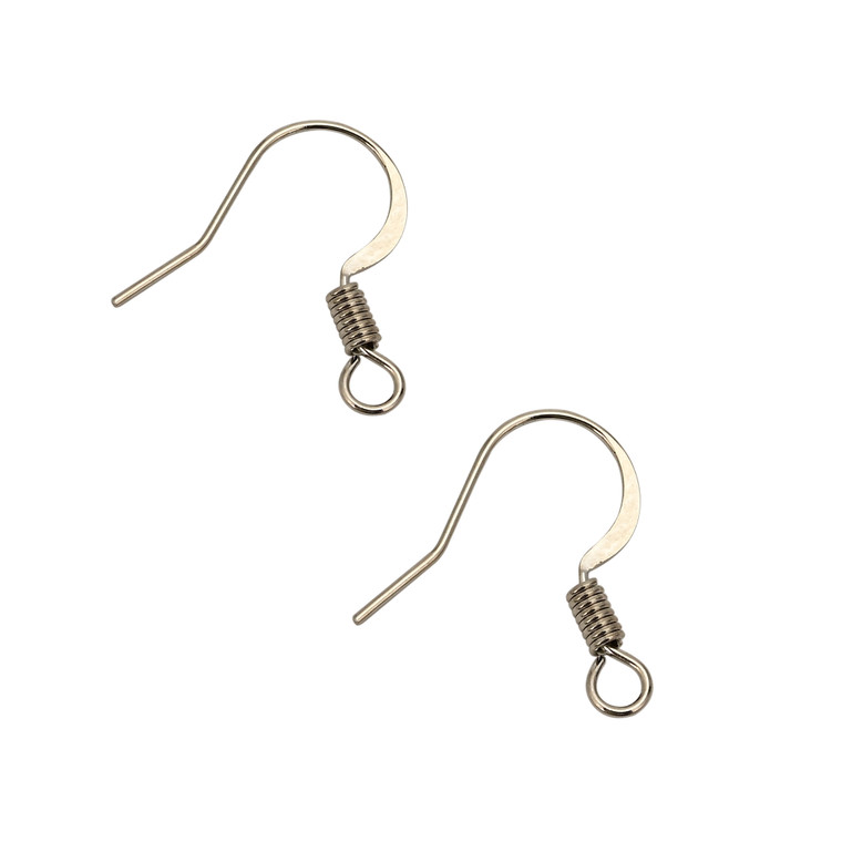 Ear Wires, 16mm, 24 gauge, Silver Plated over Copper, 100 PCS