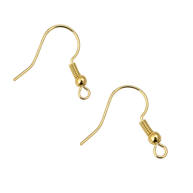 Ear Wires, 19mm, 23 gauge, Silver Plated over Copper, 100 PCS