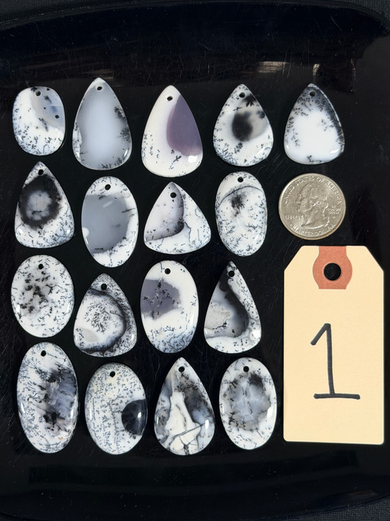 Dendritic Opal, Pendants, Pick Lot You Like, 100 Grams