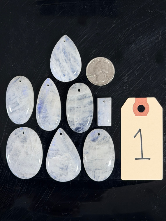 Moonstone, Rainbow, Pendants, Pick Lot You Like, 100 Grams