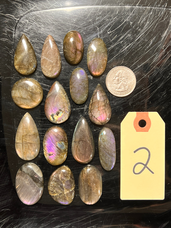 Labradorite, Purple, Cabochons, Pick Lot You Like, 100 Grams