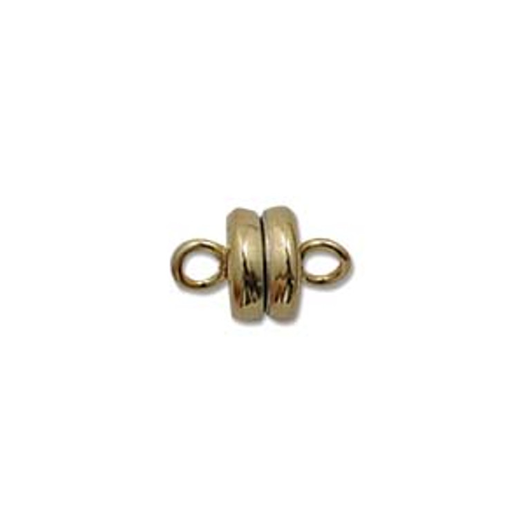 Magnetic Clasp, 6mm, Gold Plated, 12 PCS