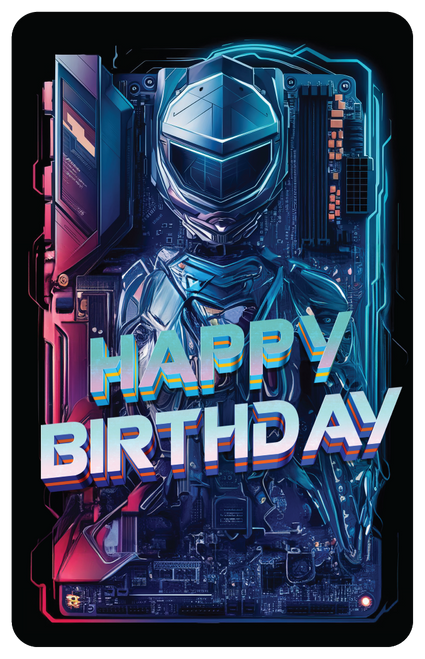 Made-To-Order, Birthday Card, Magstripe Swipe Cards, Design 4