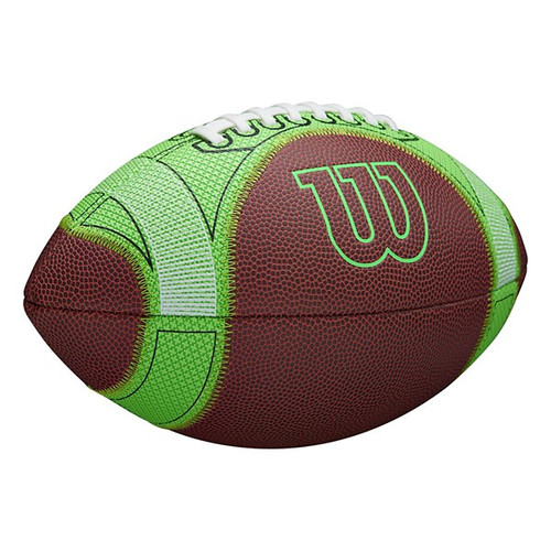 Wilson Hylite Junior Football - Brown/Green/White
