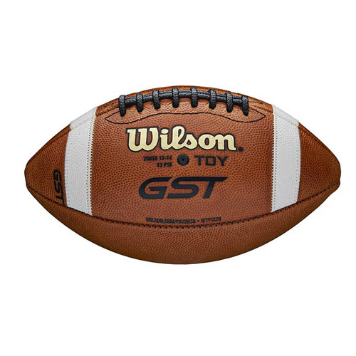 Wilson TDY GST Youth Leather Football - Brown/White