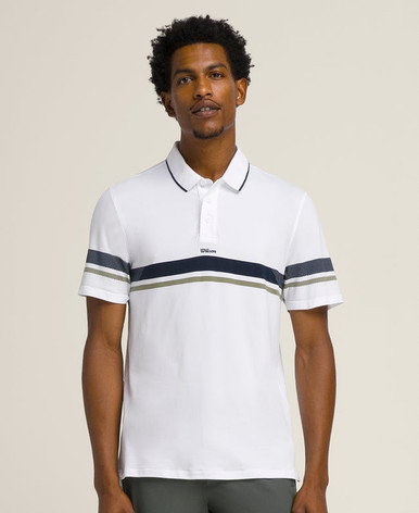 Wilson Men's All Seasons Polo - Bright White/Classic Navy