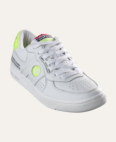 Wilson Men's x New York Sunshine Pro Staff 87 Tennis Shoe - White/White/Safety Yellow