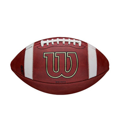 Wilson GST Dark Game Football - Brown_White_Gold