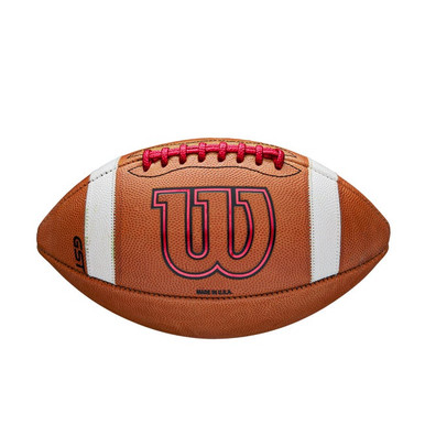 Wilson GST Color Game Football - Red/Brown/White