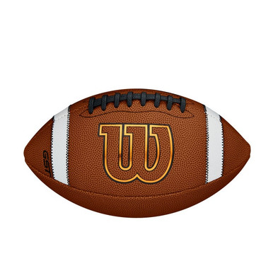 Wilson GST Composite Football - Brown/White/Gold/Black