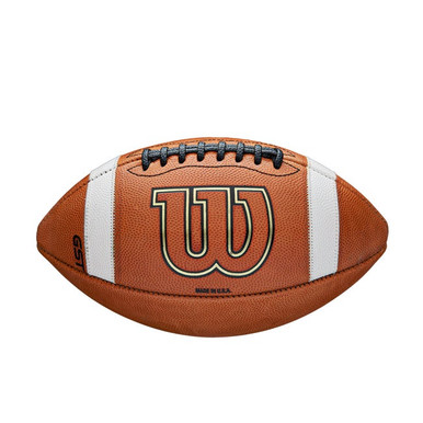 Wilson GST Tan Game Football - Brown/White/Gold/Black