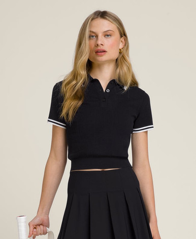 Wilson Women's Shrunken Essex Polo - Black