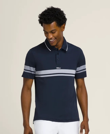 Wilson Men's All Seasons Polo - Classic Navy/Bright White