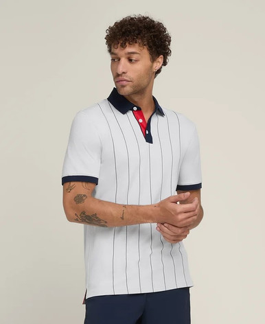 Wilson Men's All Seasons Polo - Club Gray Pinstripe